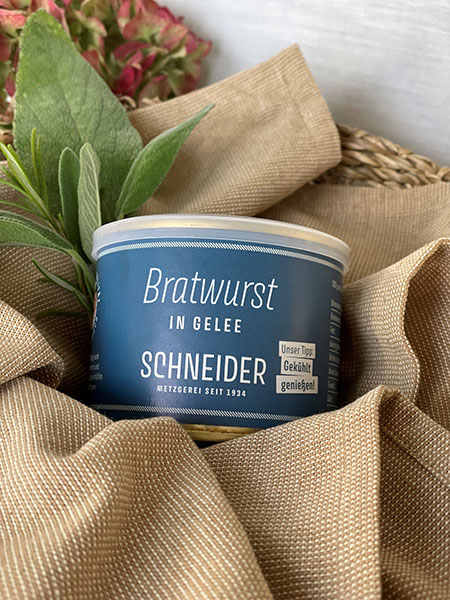 Bratwurst-in-Gelee im Online Shop der Metzgerei Schneider Pliezhausen