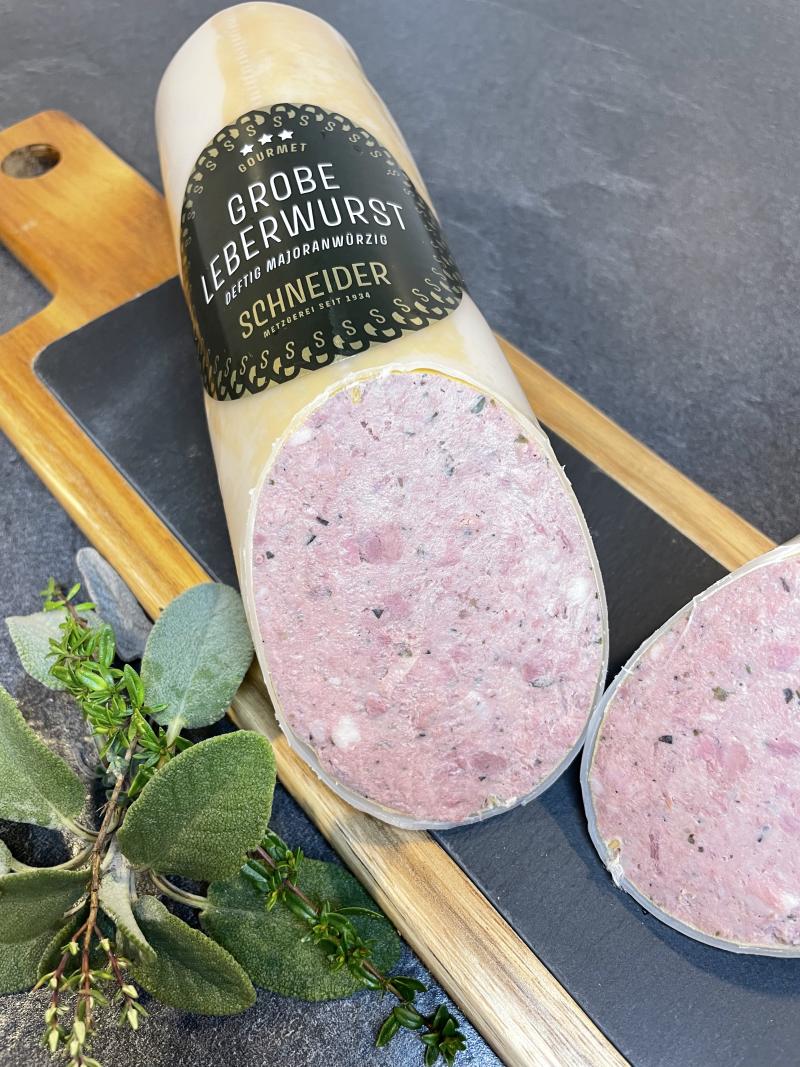 Gourmet Kalbsleberwurst grob - von der Metzgerei Schneider Pliezhausen