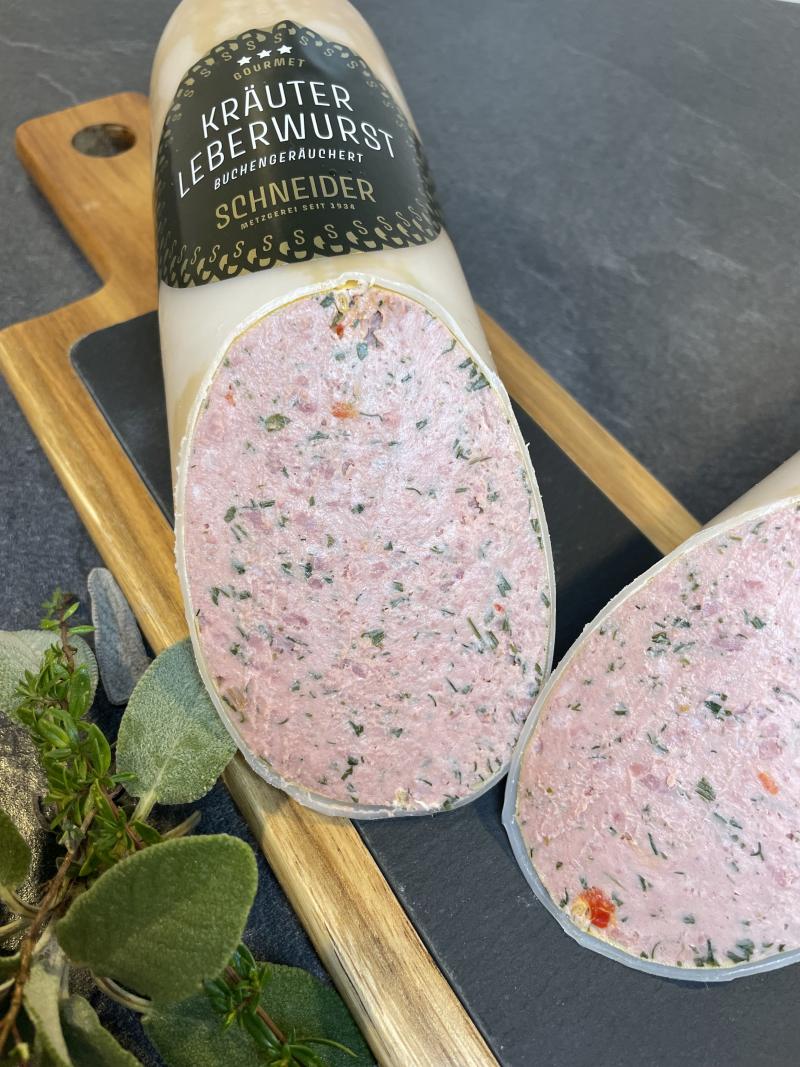 Gourmet Leberwurst Kräuter - von der Metzgerei Schneider Pliezhausen