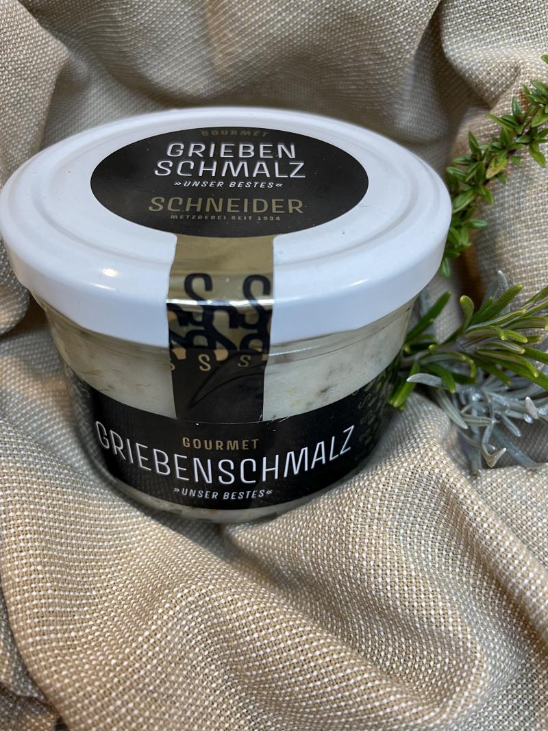 Griebenschmalz im Glas von der Metzgerei Schneider Pliezhausen