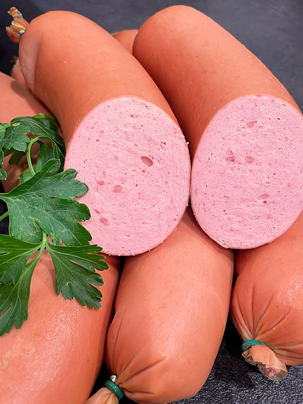 Fleischwurst im Anschnitt von der Metzgerei Schneider Pliezhausen