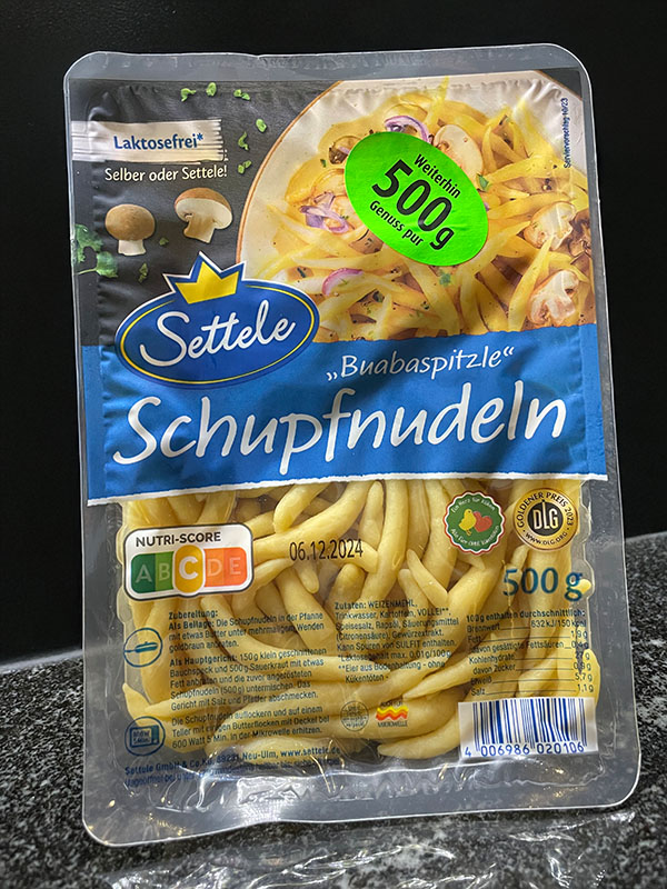 SchmidsNo1 Schupfnudeln als Beilage von der Metzgerei Schneider Pliezhausen