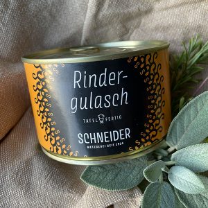Rindergulasch - 400g in der Dose - von der Metzgerei Schneider Pliezhausen