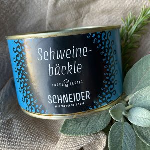 Schweinebäckle - 400g in der Dose - von der Metzgerei Schneider Pliezhausen