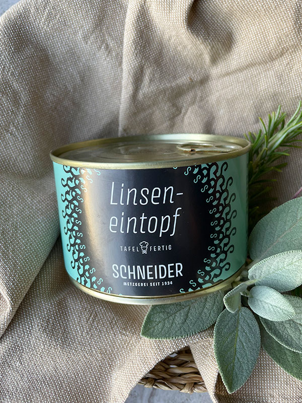 Linseneintopf - 400g in der Dose - von der Metzgerei Schneider Pliezhausen