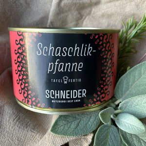 Schaschlikpfanne - 400g in der Dose - von der Metzgerei Schneider Pliezhausen
