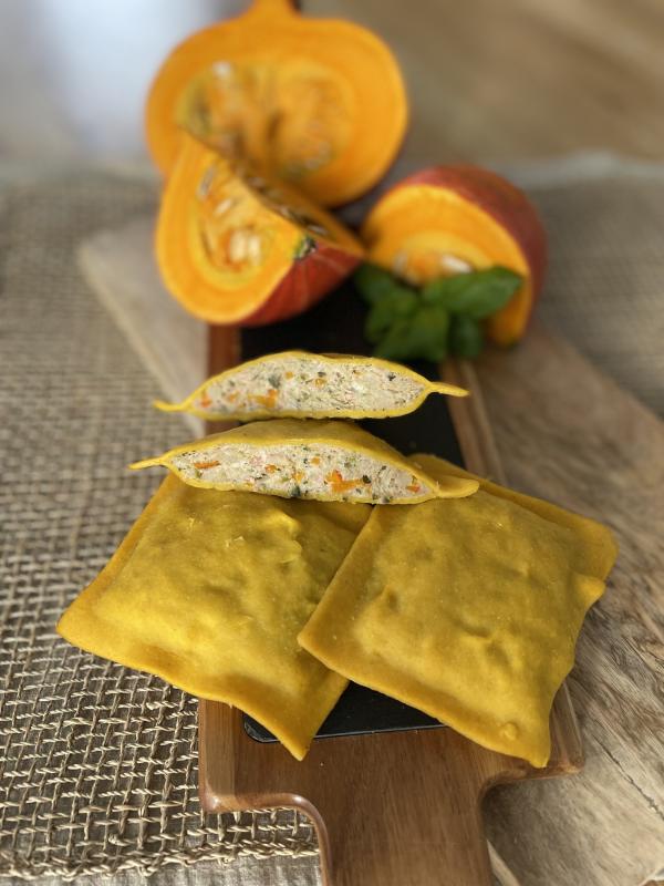 Kürbis-Maultaschen – herbstliche Fleischmaultaschen mit feiner Kürbisnote