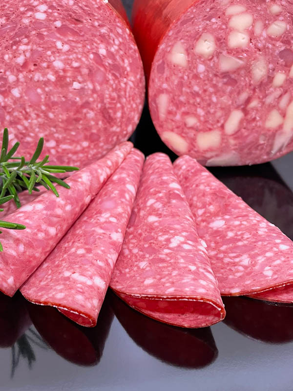 Deftige Bierwurst mit hohem Rindfleischanteil, heißgeräuchert und kräftig im Geschmack – ideal für die herzhafte Brotzeit.