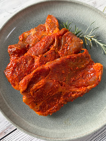 Texas-Steaks vom Schweinehals